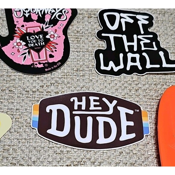 Vintage Journeys Hand Print Stkrs (5) Y2K (2) Rubber Surf/Skateboards Vans Hey D - Picture 14 of 16